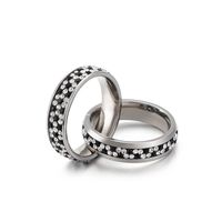 New Jewelry Wholesale European And American Stainless Steel Double Ring Fashion Women's Ring main image 2