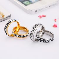New Jewelry Wholesale European And American Stainless Steel Double Ring Fashion Women's Ring main image 3