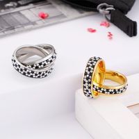 New Jewelry Wholesale European And American Stainless Steel Double Ring Fashion Women's Ring main image 5