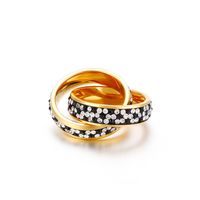 New Jewelry Wholesale European And American Stainless Steel Double Ring Fashion Women's Ring main image 6