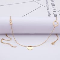 Titanium Steel 18K Gold Plated Simple Style Plating Geometric Necklace main image 3
