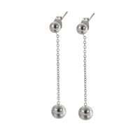 Japanese And Korean Temperamental Fashion Size Steel Ball Rose Gold Stud Earrings Female Fashionmonger Personalized Chain Wear Steel Ball Earrings Mixed Batch main image 6