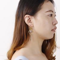 Korean Fashion Metal Stainless Steel Geometric Heart-shaped Earrings Simple Long Earrings main image 3