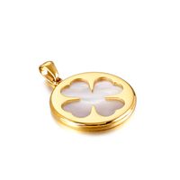 Korean Love Four-leaf Clover Stainless Steel Pendant Personality Girl Angel Tag Temperament Fashion Jewelry Wholesale main image 1