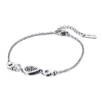 Shining Geometric Zircon Bracelet Fashion Simple Stainless Steel Jewelry main image 2