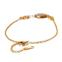 Shining Geometric Zircon Bracelet Fashion Simple Stainless Steel Jewelry main image 6