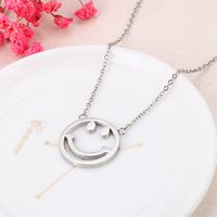 New Smiling Face Stainless Steel Ears Simple And Cute Fashion Jewelry Wholesale main image 4