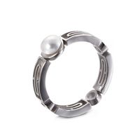 Japan Und Südkorea Trend Simple Fashion Edelstahl Perlen Damen Ring Großhandel main image 2