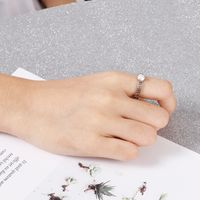 Japan And South Korea Trend Simple Fashion Stainless Steel Pearl Ladies Ring Wholesale main image 5