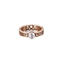 Japan And South Korea Trend Simple Fashion Stainless Steel Pearl Ladies Ring Wholesale main image 6
