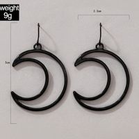 New Personality Jewelry Black Moon Earrings main image 3