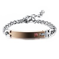 Korean Version Of Korean / Korean Style Titanium Steel Rhinestone Bracelet (female Models) Nhop0576 sku image 4