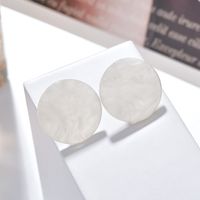 Simple Acrylic Cute Round Small Earrings sku image 1