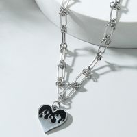 الحب قلادة مجوهرات المتخصصة تصميم التيتانيوم الصلب القلب على شكل لهب الترقوة سلسلة اكسسوارات main image 5