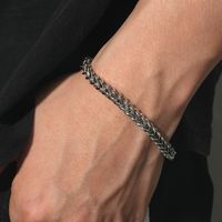 Titanium Steel Men's Bracelet Creative Fashion Simple Jewelry European And American Jewelry Wholesale main image 5