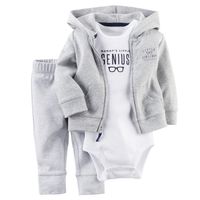 Baby-langarm-kapuzenpullover Und Strampler-dreier-set main image 4