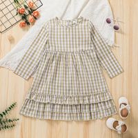New Plaid Dress Children's Casual Skirt Spring And Autumn Little Girl A-line Skirt main image 3