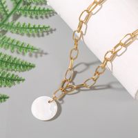 Trend Simple Metal Chain Shell Necklace Creative Personality Geometric Clavicle Pendant Jewelry main image 5