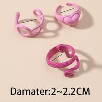 Cross-border New Snake-shaped Ring 3-piece Set Creative Fashion Geometric Love Ring Tail Ring Jewelry main image 3