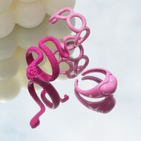 Cross-border New Snake-shaped Ring 3-piece Set Creative Fashion Geometric Love Ring Tail Ring Jewelry main image 4