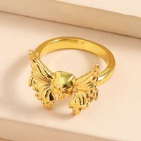 Cross-border New Halloween Skull Ring Retro Personality Butterfly Wings Ring Finger Ring Jewelry Wholesale main image 3
