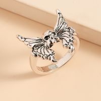 Cross-border New Halloween Skull Ring Retro Personality Butterfly Wings Ring Finger Ring Jewelry Wholesale main image 6