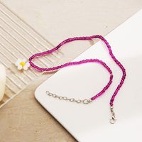 Cross-border Ethnic Style Rice Bead Flower Pendant Clavicle Chain Bohemian Vibrant Color Small Daisy Choker Necklace main image 5