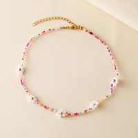 Simple Style Geometric Beaded Inlaid Pearls Women's Necklace main image 3