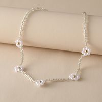 Simple Style Geometric Beaded Inlaid Pearls Women's Necklace main image 4