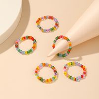 Creative Candy Color Rice Bead Ring Ring Beaded Colorful Rice Bead Ring Glass Rice Bead Ring main image 5