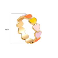 South Korean New Color Dripping Oil Love Ring Personalized Fashion Ring Ins Style Jewelry main image 6