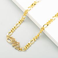 Mother's Day Series Jewelry Creative Personality Copper Gold-plated Inlaid Colored Zircon Mama Letter Necklace Bracelet main image 3