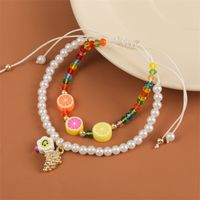 European And American Bohemia Handmade Soft Ceramic Pearl Multi-layer Bracelet Woven Pearl Bracelet Accessories sku image 1