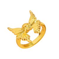Cross-border New Halloween Skull Ring Retro Personality Butterfly Wings Ring Finger Ring Jewelry Wholesale sku image 2