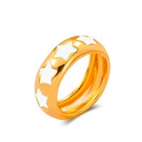 Cross-border New Oil Drop Star Ring Creative Color Drop Oil Geometric Ring Finger Ring Index Finger Ring Tail Ring sku image 3