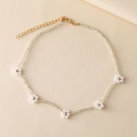 Simple Style Geometric Beaded Inlaid Pearls Women's Necklace sku image 2