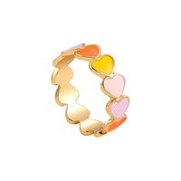 South Korean New Color Dripping Oil Love Ring Personalized Fashion Ring Ins Style Jewelry sku image 1