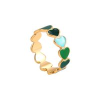 South Korean New Color Dripping Oil Love Ring Personalized Fashion Ring Ins Style Jewelry sku image 2