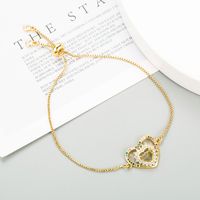 Mother's Day Series Jewelry Creative Personality Copper Gold-plated Inlaid Colored Zircon Mama Letter Necklace Bracelet sku image 1