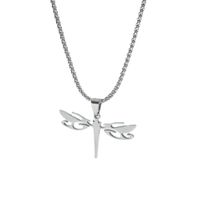 Fashion Simple Stainless Steel Hollow Dragonfly Necklace Wholesale Nihaojewelry main image 6