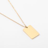 Simple Stainless Steel Solid Color Lettering Ladies Pendant Necklace Wholesale Nihaojewelry main image 5