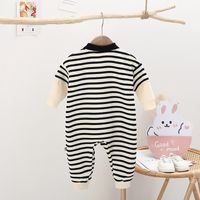 New Korean Striped Stand-up Collar Children's Romper Wholesale Nihaojewelry main image 5