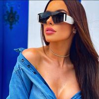 New Fashion All-in-one Sunglasses Women's Frameless Detachable Lens Wide Leg Sunglasses Women's Fashion Sunglasses main image 2