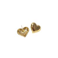 Fashion Metal Three-dimensional Heart Earrings Wholesale Nihaojewelry sku image 1