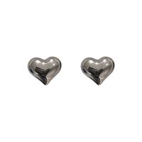 Fashion Metal Three-dimensional Heart Earrings Wholesale Nihaojewelry sku image 1