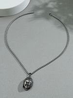 European And American Trendy Personality Buddha Necklace Simple Personality Hip Hop Necklace sku image 1