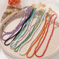 Bohemian Vintage Miyuki Beads Chain Solid Color Necklace Wholesale Nihaojewelry main image 6