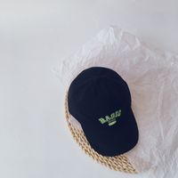 Gorra De Béisbol Casual Para Niños Con Alfabeto De Color Sólido sku image 3