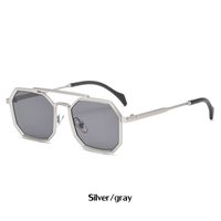 Retro Double Beam Polygonal Frame Sunglasses Wholesale Nihaojewelry sku image 21