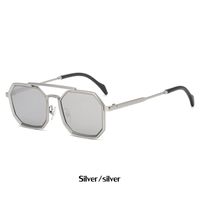 Retro Double Beam Polygonal Frame Sunglasses Wholesale Nihaojewelry sku image 18